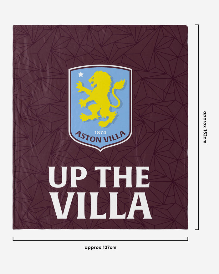 Aston Villa FC Slogan Sherpa Plush Throw Blanket FOCO - FOCO.com | UK & IRE