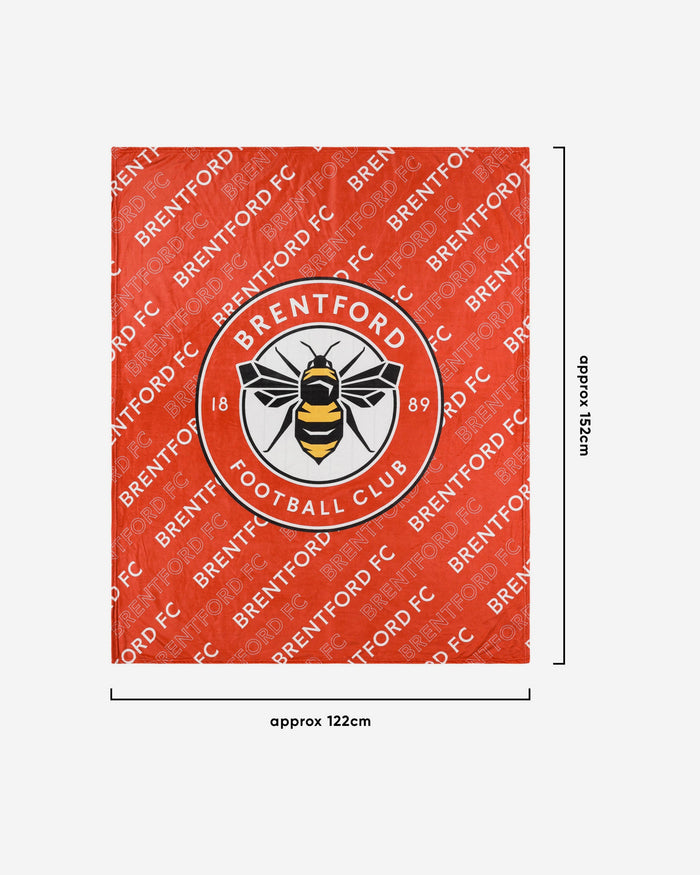 Brentford FC Supreme Slumber Plush Throw Blanket FOCO - FOCO.com | UK & IRE
