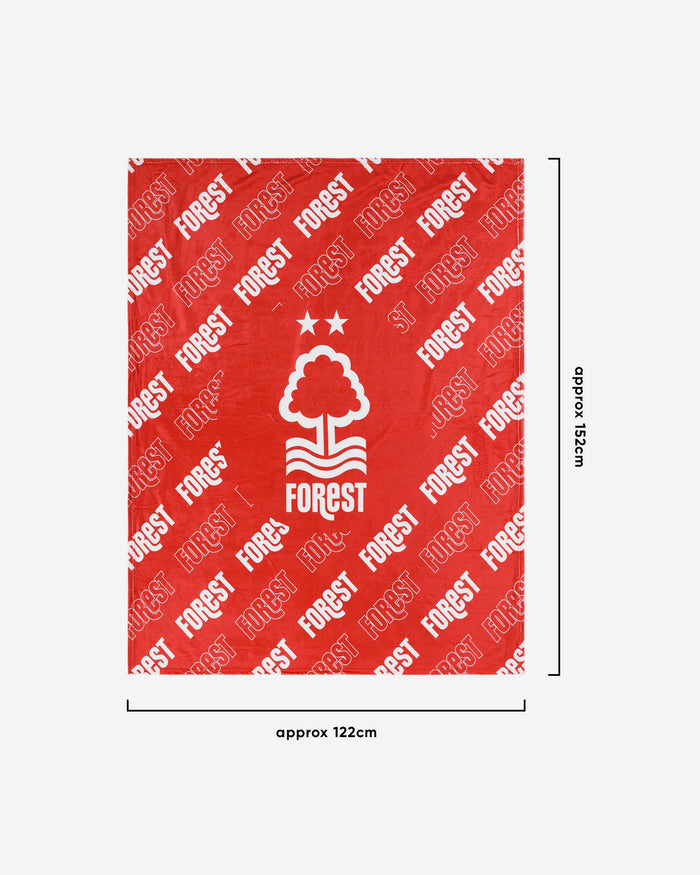 Nottingham Forest FC Supreme Slumber Plush Throw Blanket FOCO - FOCO.com | UK & IRE