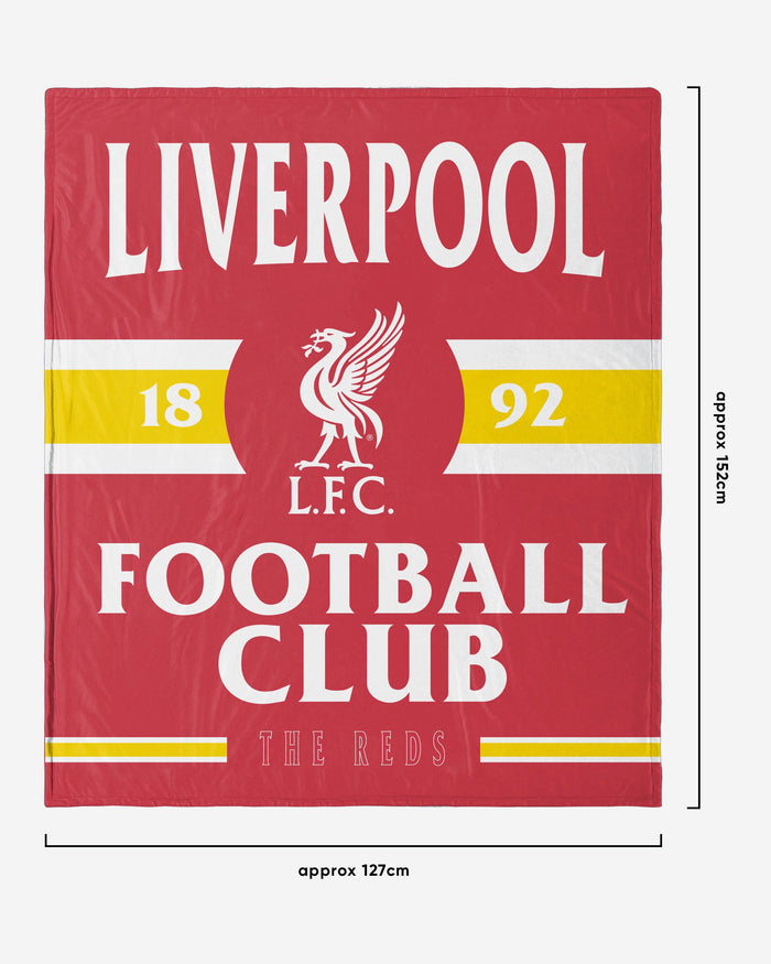 Liverpool FC Established Sherpa Throw Blanket FOCO - FOCO.com | UK & IRE