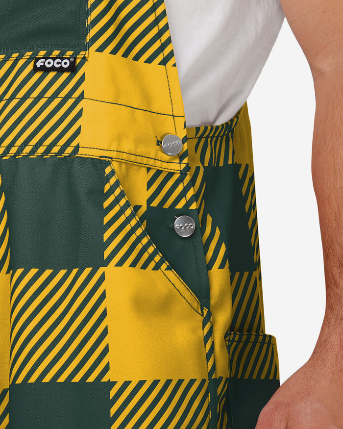 Green Bay Packers Mens Plaid Bib Dungarees FOCO - FOCO.com | UK & IRE