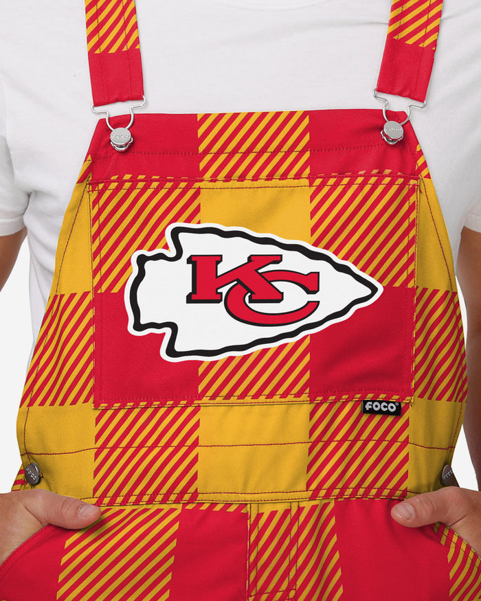 Kansas City Chiefs Mens Plaid Bib Dungarees FOCO - FOCO.com | UK & IRE
