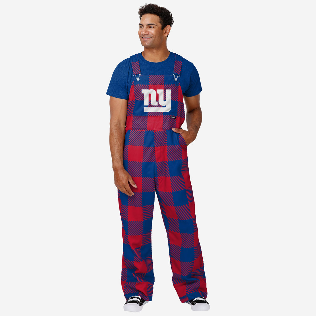 New York Giants Mens Plaid Bib Dungarees FOCO S - FOCO.com | UK & IRE