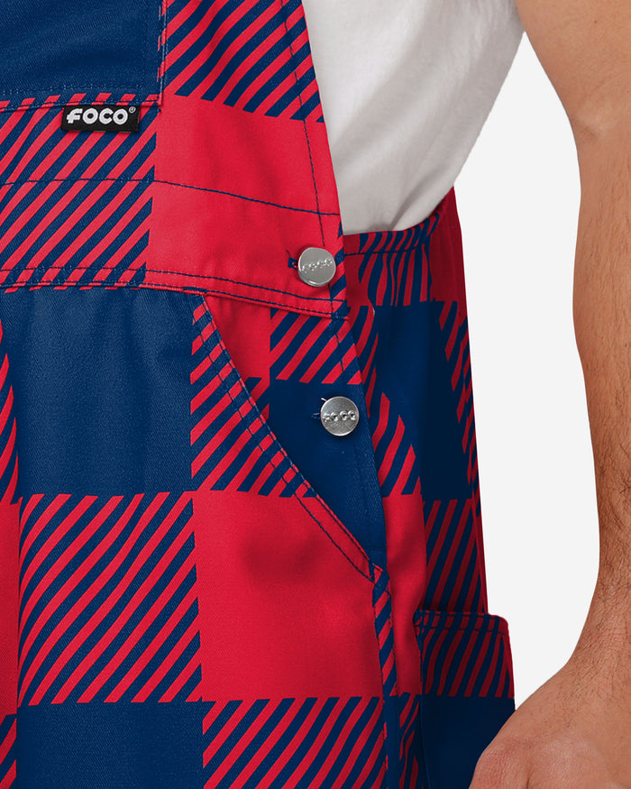 New England Patriots Mens Plaid Bib Dungarees FOCO - FOCO.com | UK & IRE