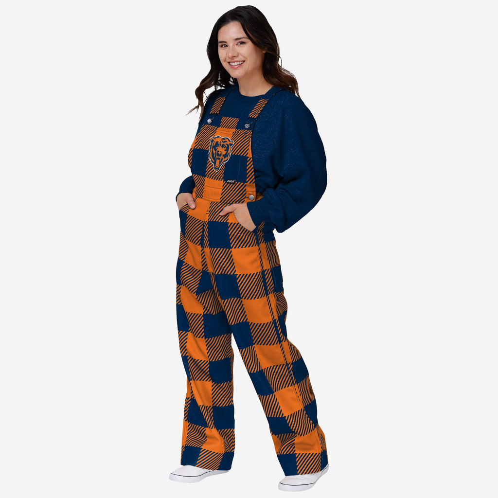 Chicago Bears Womens Plaid Bib Dungarees FOCO XS - FOCO.com | UK & IRE