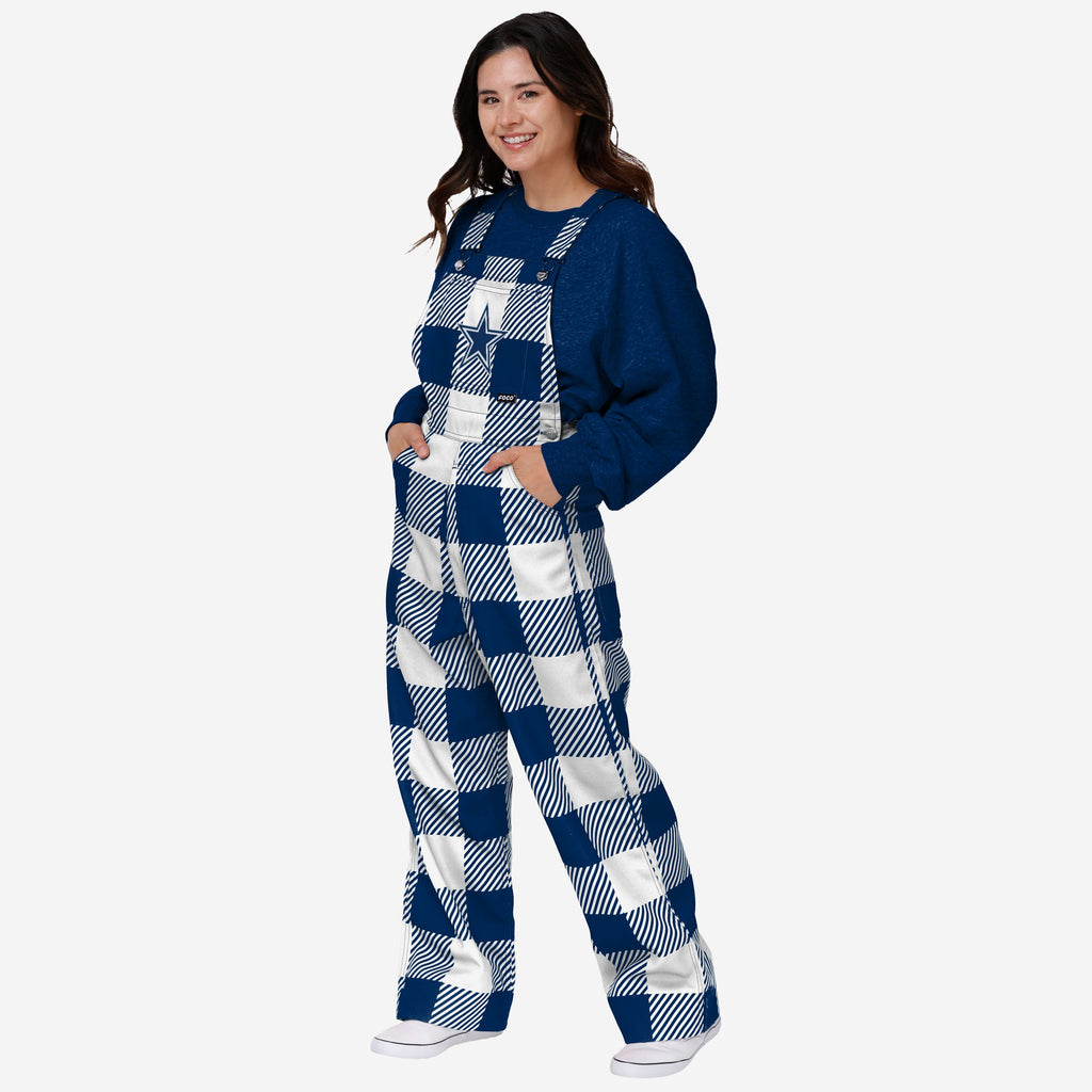 Dallas Cowboys Womens Plaid Bib Dungarees FOCO XS - FOCO.com | UK & IRE