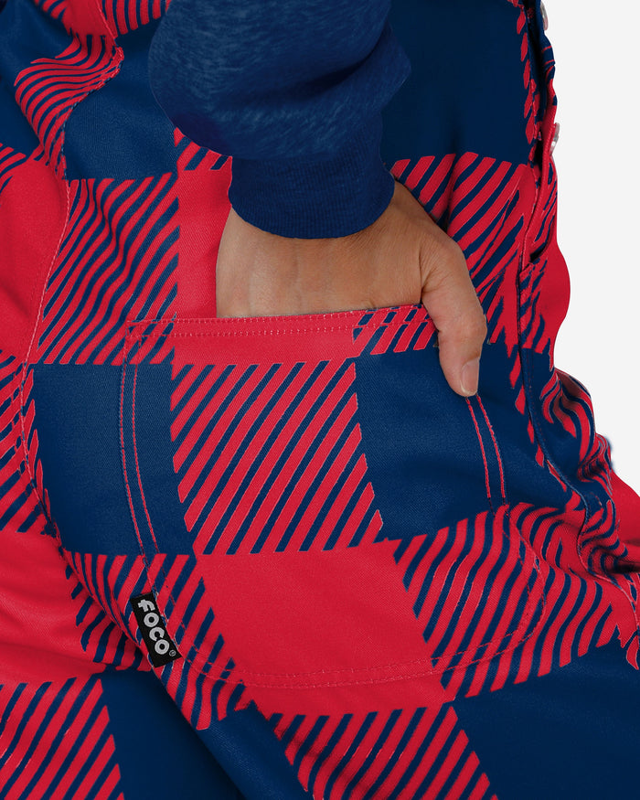 New England Patriots Womens Plaid Bib Dungarees FOCO - FOCO.com | UK & IRE