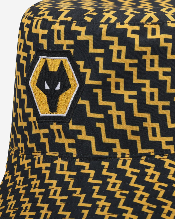 Wolverhampton Wanderers FC Pixel Reversible Bucket Hat FOCO - FOCO.com | UK & IRE