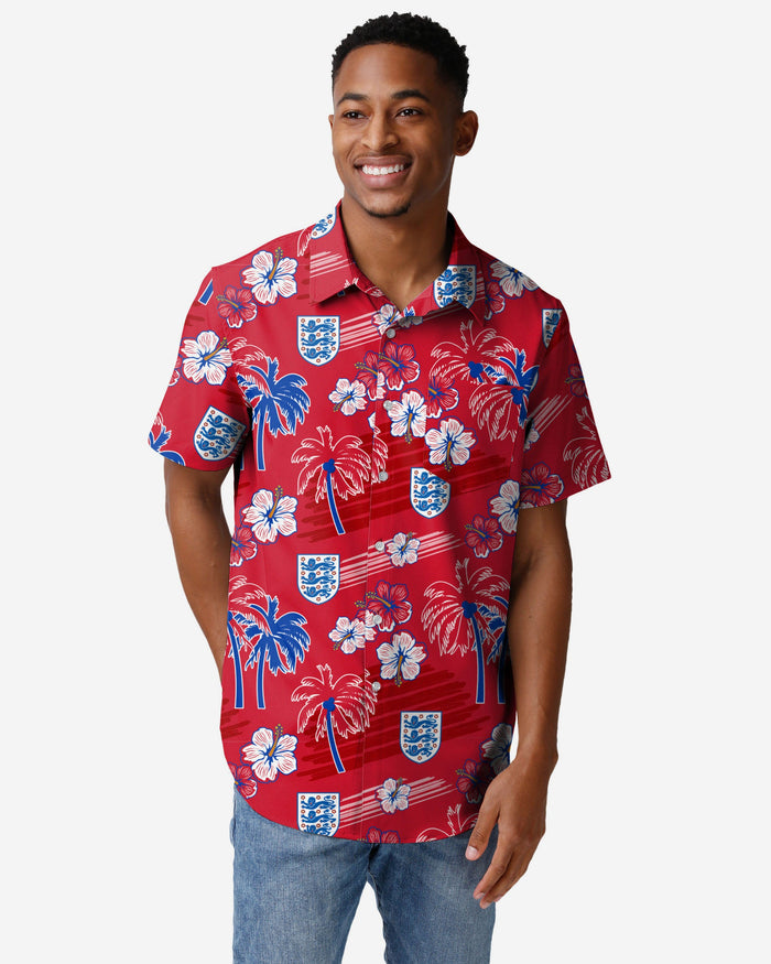 England Islander Tropical Button Up Shirt FOCO S - FOCO.com | UK & IRE