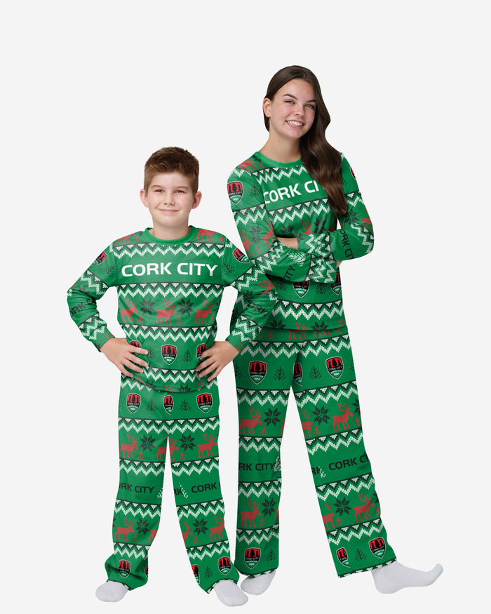 Cork City FC Youth Ugly Pattern Family Holiday Pyjamas FOCO 4 - FOCO.com | UK & IRE