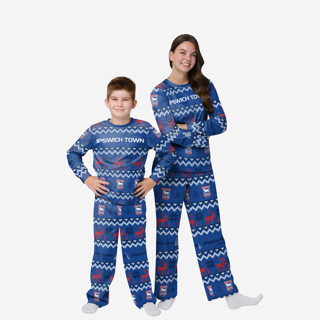 Ipswich Town FC Youth Ugly Pattern Family Holiday Pyjamas FOCO 4 - FOCO.com | UK & IRE