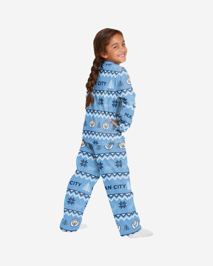 Manchester City FC Youth Ugly Pattern Family Holiday Pyjamas FOCO - FOCO.com | UK & IRE