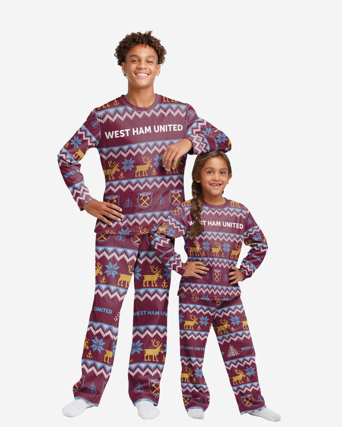 West Ham United FC Youth Ugly Pattern Family Holiday Pyjamas FOCO 4 - FOCO.com | UK & IRE