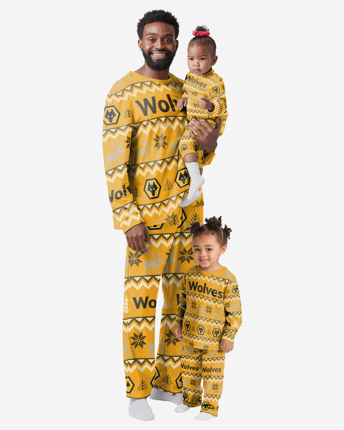 Wolverhampton Wanderers FC Youth Ugly Pattern Family Holiday Pyjamas FOCO - FOCO.com | UK & IRE