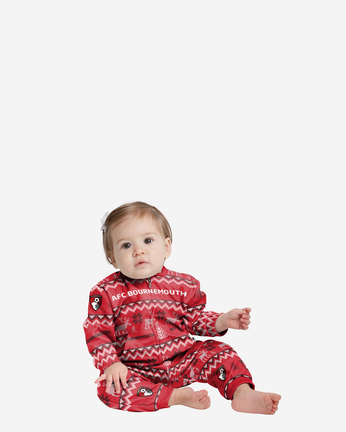 AFC Bournemouth Infant Ugly Pattern Family Holiday Pyjamas FOCO 12M - FOCO.com | UK & IRE
