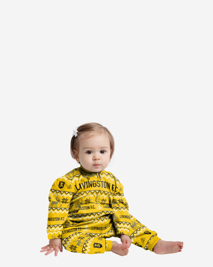 Livingston FC Infant Ugly Pattern Family Holiday Pyjamas FOCO 12M - FOCO.com | UK & IRE