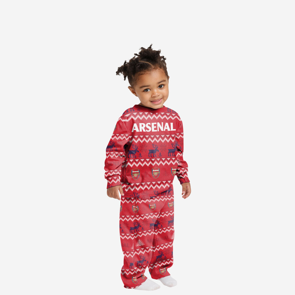 Arsenal FC Toddler Ugly Pattern Family Holiday Pyjamas FOCO 2Y - FOCO.com | UK & IRE