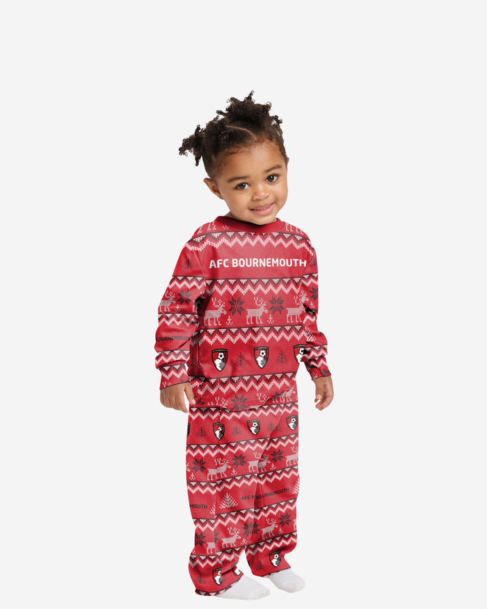 AFC Bournemouth Toddler Ugly Pattern Family Holiday Pyjamas FOCO 2Y - FOCO.com | UK & IRE