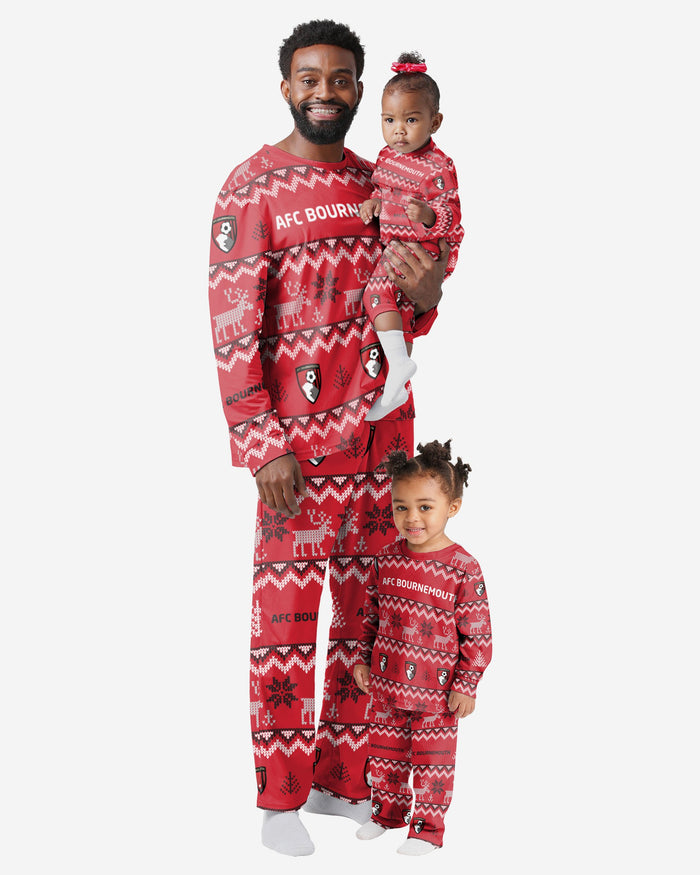 AFC Bournemouth Toddler Ugly Pattern Family Holiday Pyjamas FOCO - FOCO.com | UK & IRE