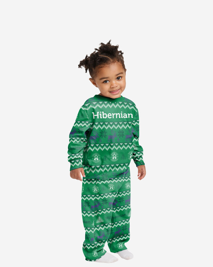 Hibernian FC Toddler Ugly Pattern Family Holiday Pyjamas FOCO 2Y - FOCO.com | UK & IRE