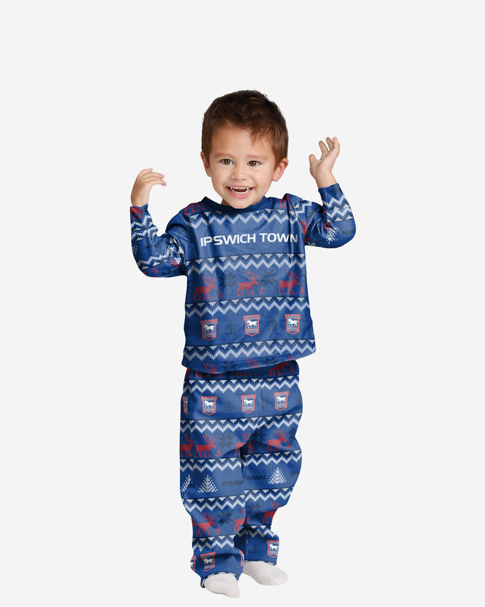 Ipswich Town FC Toddler Ugly Pattern Family Holiday Pyjamas FOCO 2Y - FOCO.com | UK & IRE