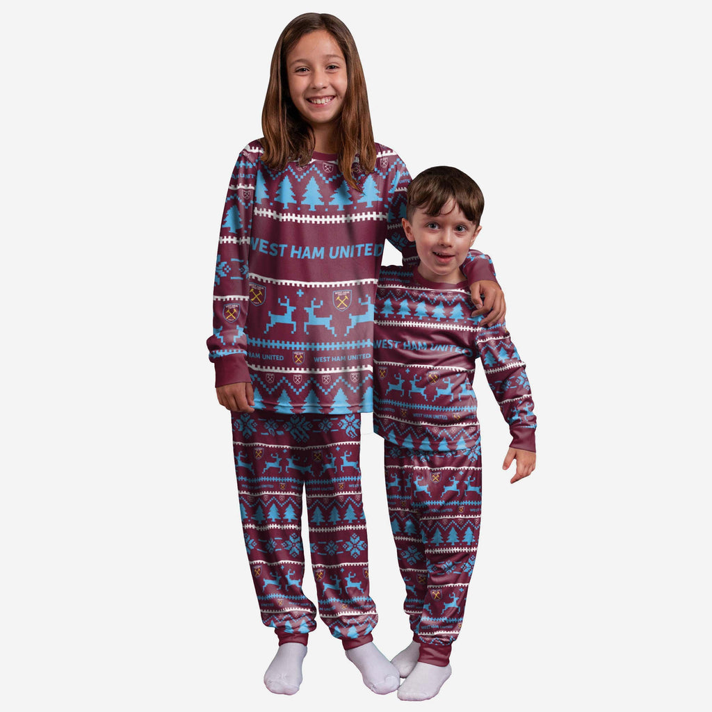 West Ham United FC Youth Family Holiday Pyjamas FOCO UK