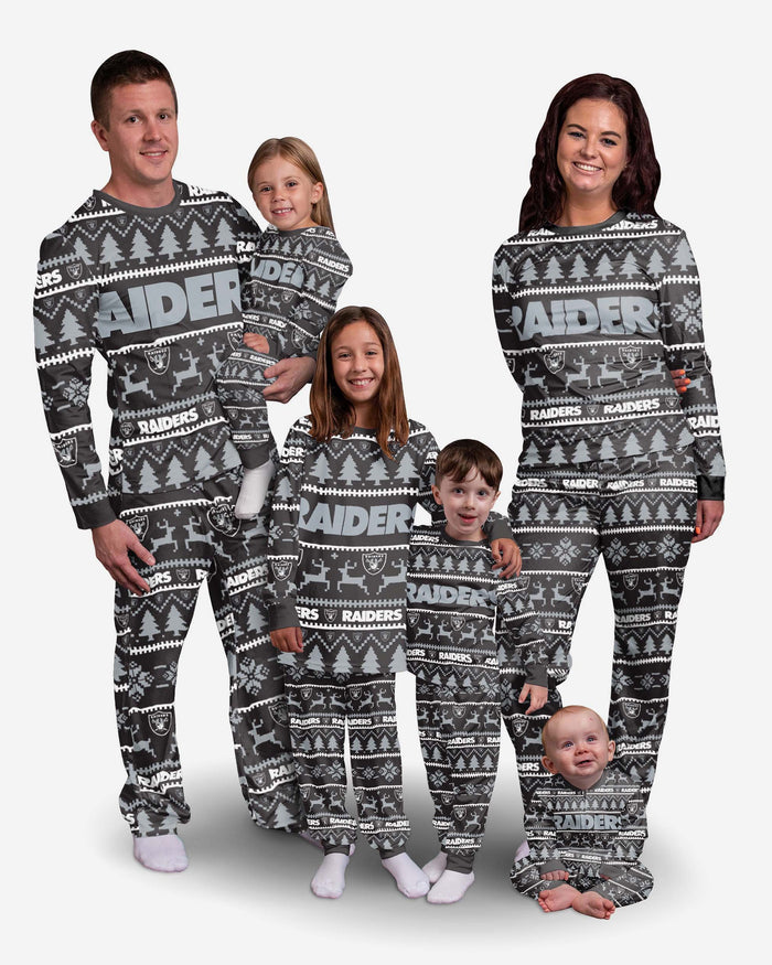 Las Vegas Raiders Youth Family Holiday Pyjamas FOCO - FOCO.com | UK & IRE