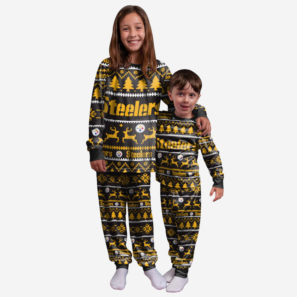 Pittsburgh Steelers Youth Family Holiday Pyjamas FOCO 4 - FOCO.com | UK & IRE