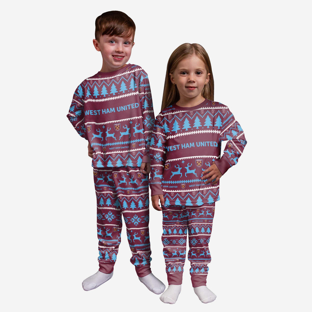 West Ham United FC Toddler Family Holiday Pyjamas FOCO UK