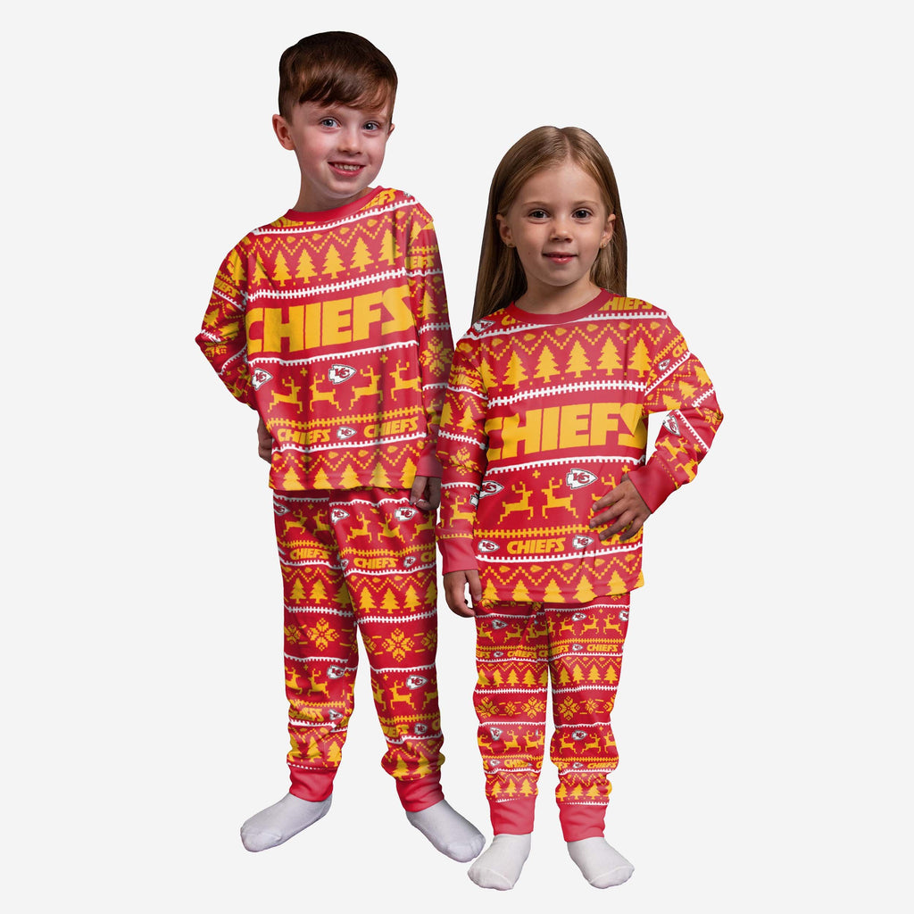 Kansas City Chiefs Toddler Family Holiday Pyjamas FOCO 2Y - FOCO.com | UK & IRE