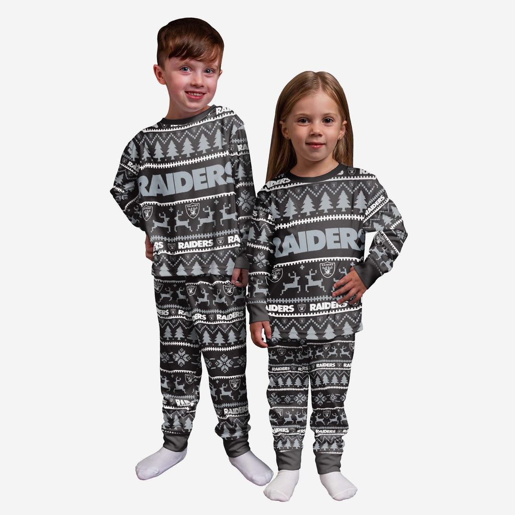 Las Vegas Raiders Toddler Family Holiday Pyjamas FOCO 2Y - FOCO.com | UK & IRE