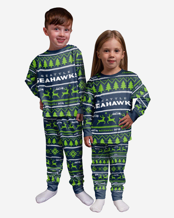 Seattle Seahawks Toddler Family Holiday Pyjamas FOCO 2Y - FOCO.com | UK & IRE
