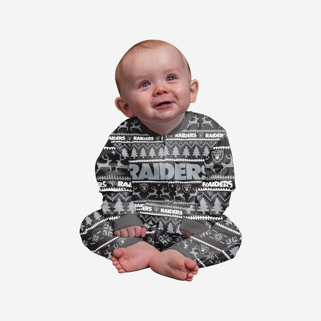 Las Vegas Raiders Infant Family Holiday Pyjamas FOCO 12M - FOCO.com | UK & IRE