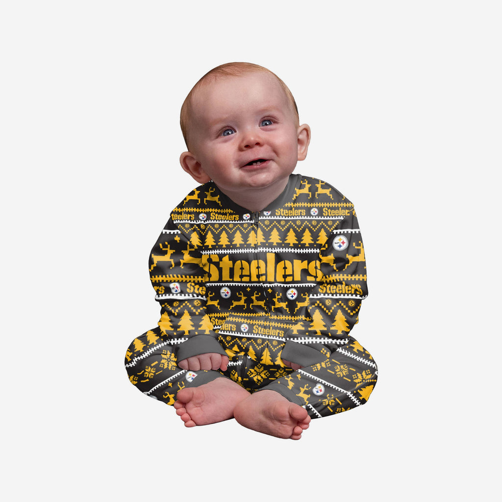 Pittsburgh Steelers Infant Family Holiday Pyjamas FOCO 12M - FOCO.com | UK & IRE