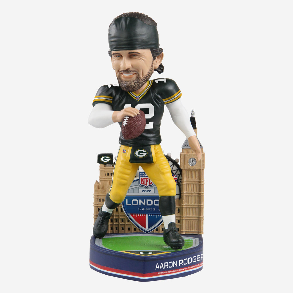Aaron Rodgers Green Bay Packers 2022 International Game Bobblehead FOCO - FOCO.com | UK & IRE