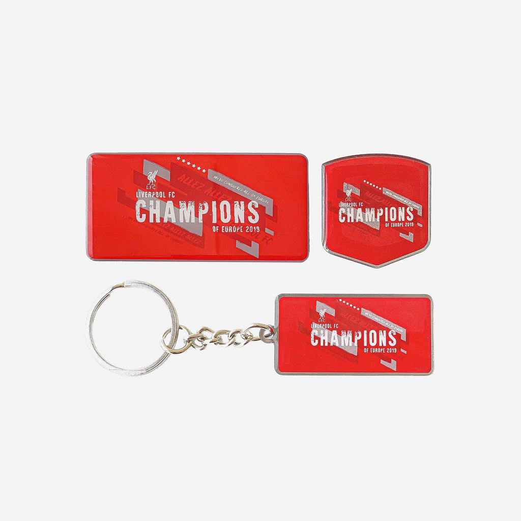 Liverpool FC 2018-19 Champions Keyring, Badge & Magnet Set FOCO - FOCO.com | UK & IRE