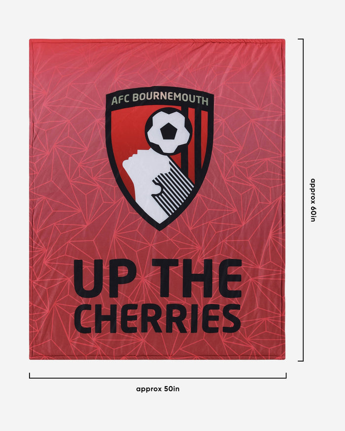 AFC Bournemouth Slogan Sherpa Plush Throw Blanket FOCO - FOCO.com | UK & IRE