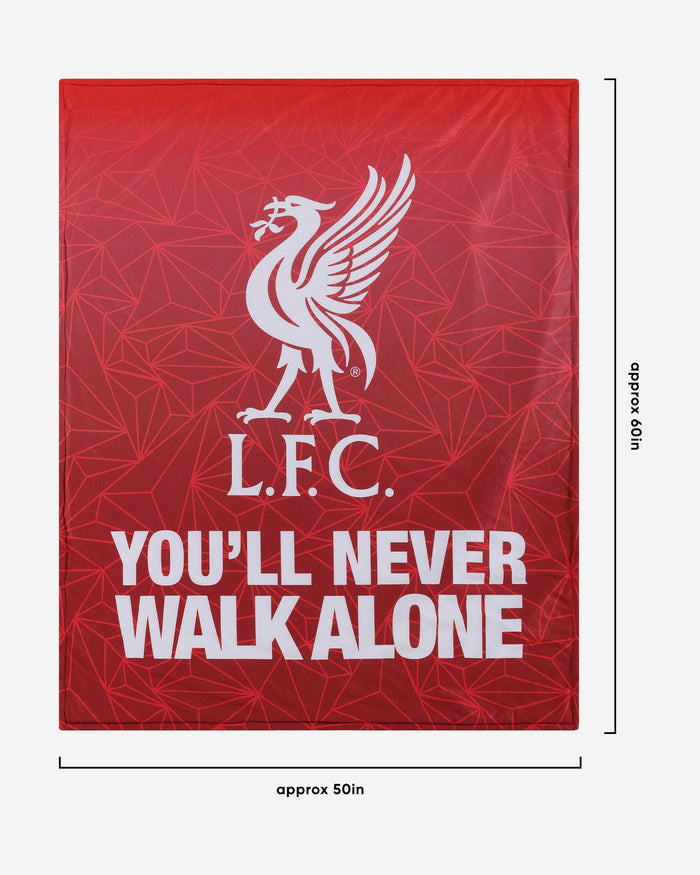 Liverpool FC Slogan Sherpa Plush Throw Blanket FOCO - FOCO.com | UK & IRE