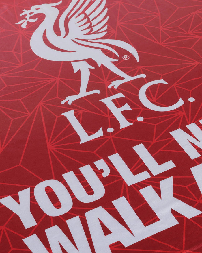 Liverpool FC Slogan Sherpa Plush Throw Blanket FOCO - FOCO.com | UK & IRE