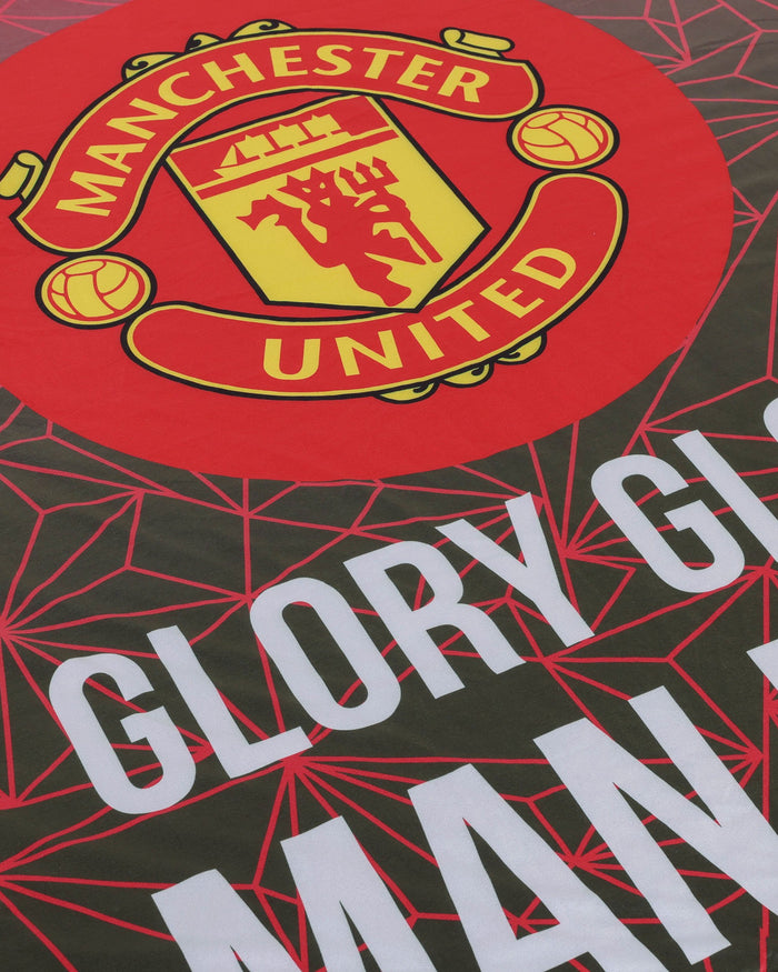 Manchester United FC Slogan Sherpa Plush Throw Blanket FOCO - FOCO.com | UK & IRE