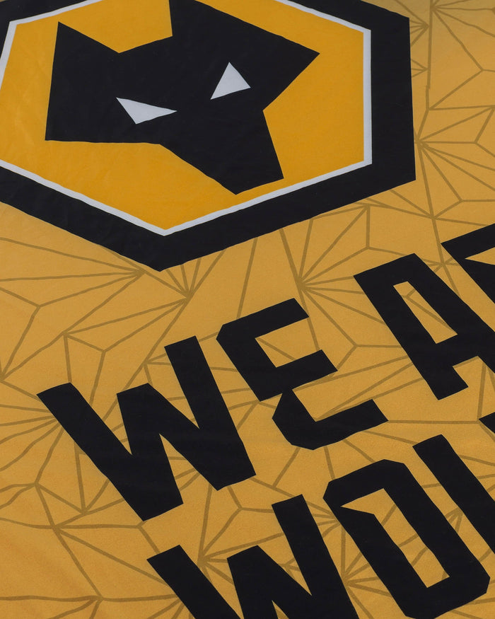 Wolverhampton Wanderers FC Slogan Sherpa Plush Throw Blanket FOCO - FOCO.com | UK & IRE
