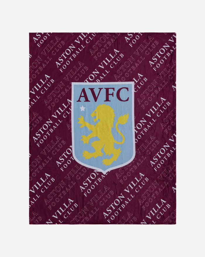 Aston Villa FC Original Supreme Slumber Plush Throw Blanket FOCO - FOCO.com | UK & IRE