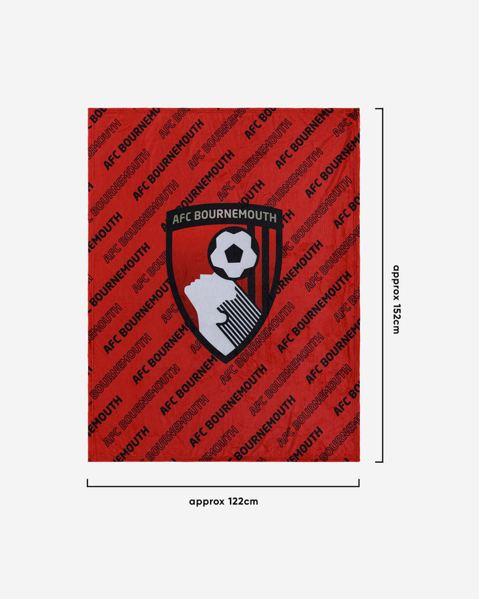 AFC Bournemouth Supreme Slumber Plush Throw Blanket FOCO - FOCO.com | UK & IRE