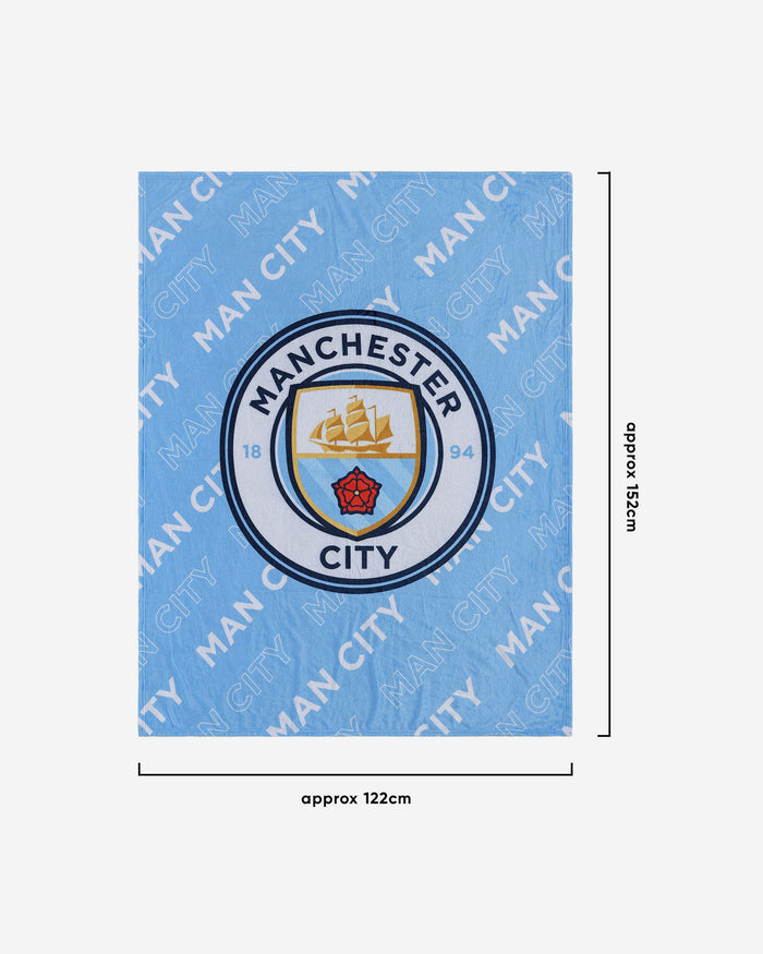 Manchester City FC Supreme Slumber Plush Throw Blanket FOCO - FOCO.com | UK & IRE