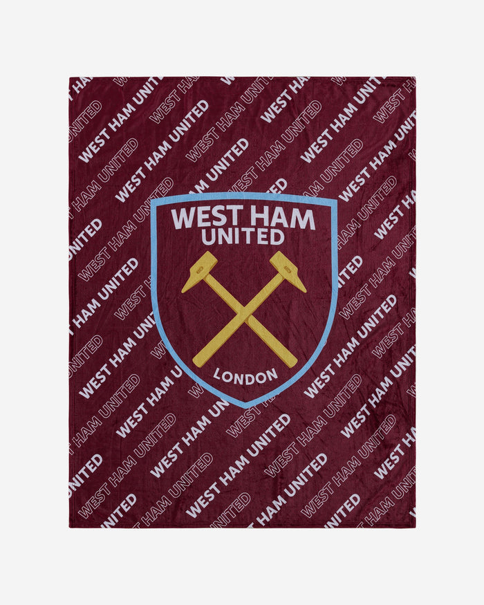 West Ham United FC Supreme Slumber Plush Throw Blanket FOCO - FOCO.com | UK & IRE
