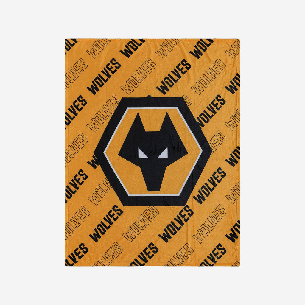 Wolverhampton Wanderers FC Supreme Slumber Plush Throw Blanket FOCO - FOCO.com | UK & IRE