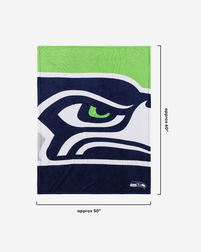 Seattle Seahawks Supreme Slumber Plush Throw Blanket FOCO - FOCO.com | UK & IRE