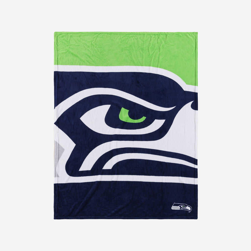 Seattle Seahawks Supreme Slumber Plush Throw Blanket FOCO - FOCO.com | UK & IRE