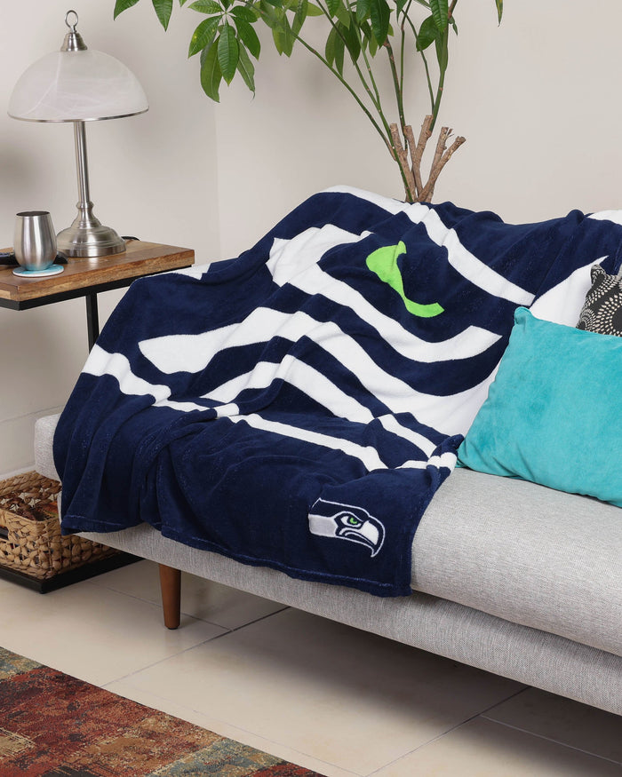 Seattle Seahawks Supreme Slumber Plush Throw Blanket FOCO - FOCO.com | UK & IRE