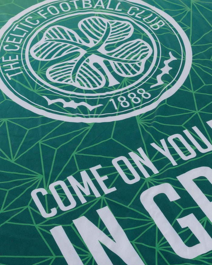 Celtic FC Slogan Sherpa Plush Throw Blanket FOCO - FOCO.com | UK & IRE